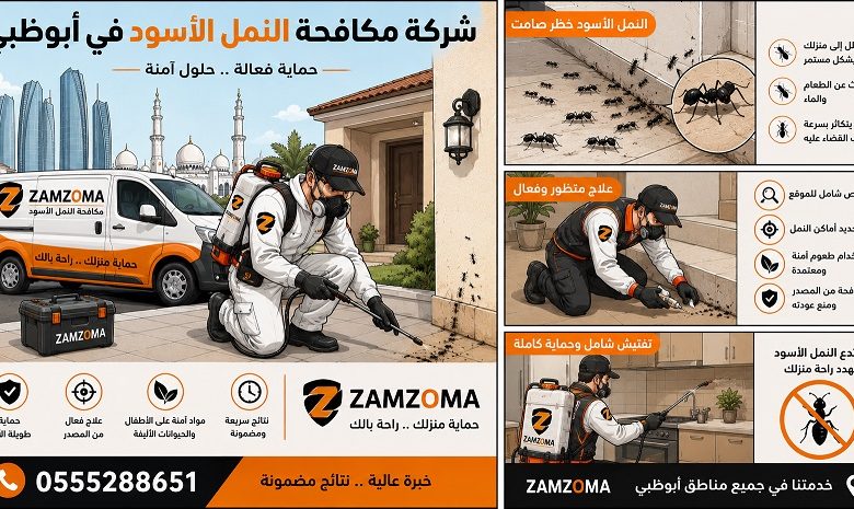 شركة مكافحة النمل الأسود بأبوظبي